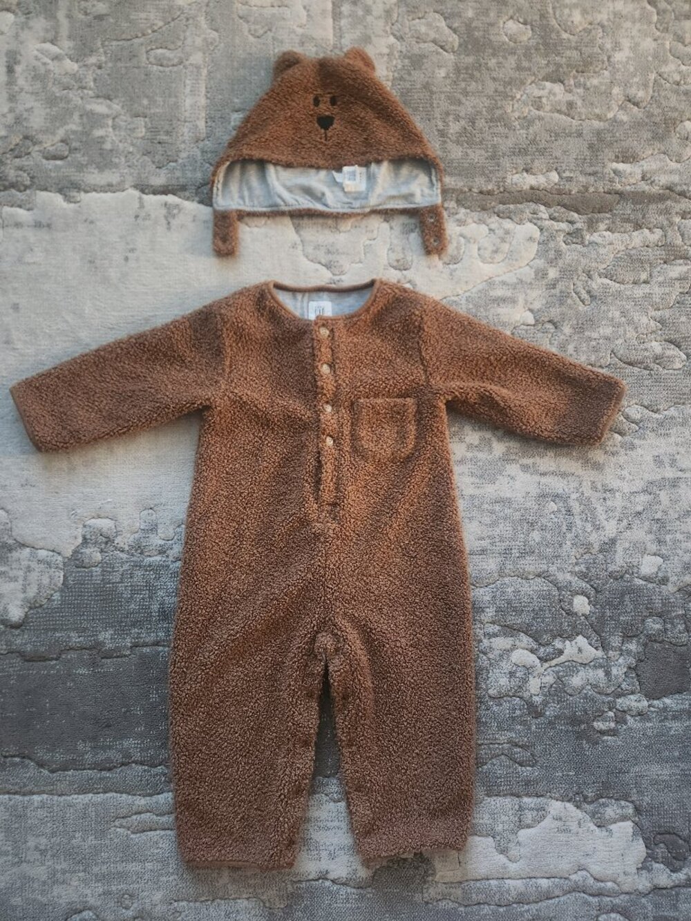Gap Baby Brown Teddy Bear Warm Outfit Costume Halloween Dress Up 3XL (3 Years)